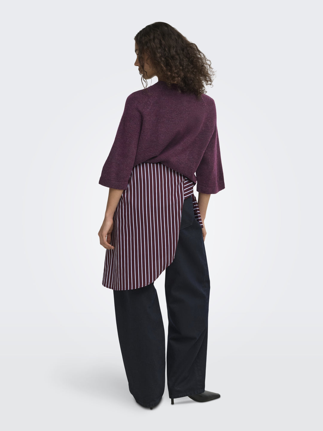 ONLSIMONI 3/4 PULLOVER KNT NOOS, Mauve Wine/MELANGE 294415001 Bild 5