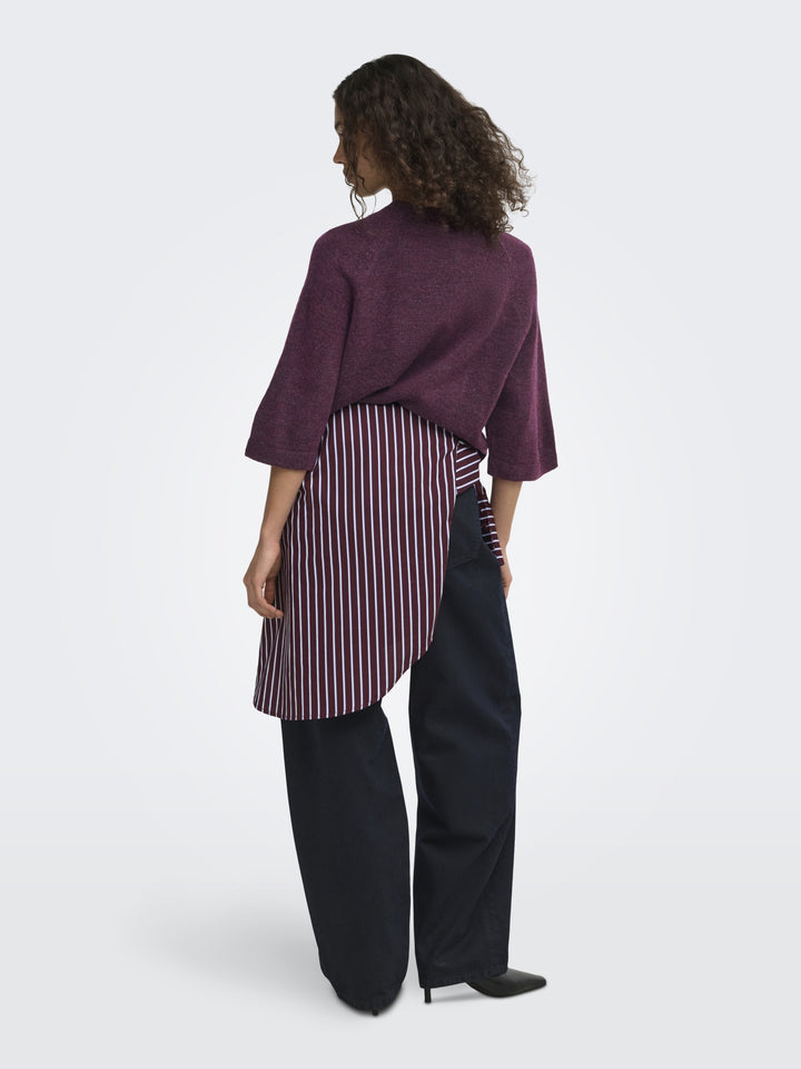 ONLSIMONI 3/4 PULLOVER KNT NOOS, Mauve Wine/MELANGE 294415001 Bild 5