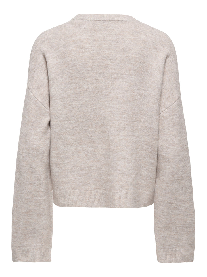 ONLSIMONI L/S O-NECK PULLOVER KNT N, Pumice Stone/MELANGE 189959001 Bild 2