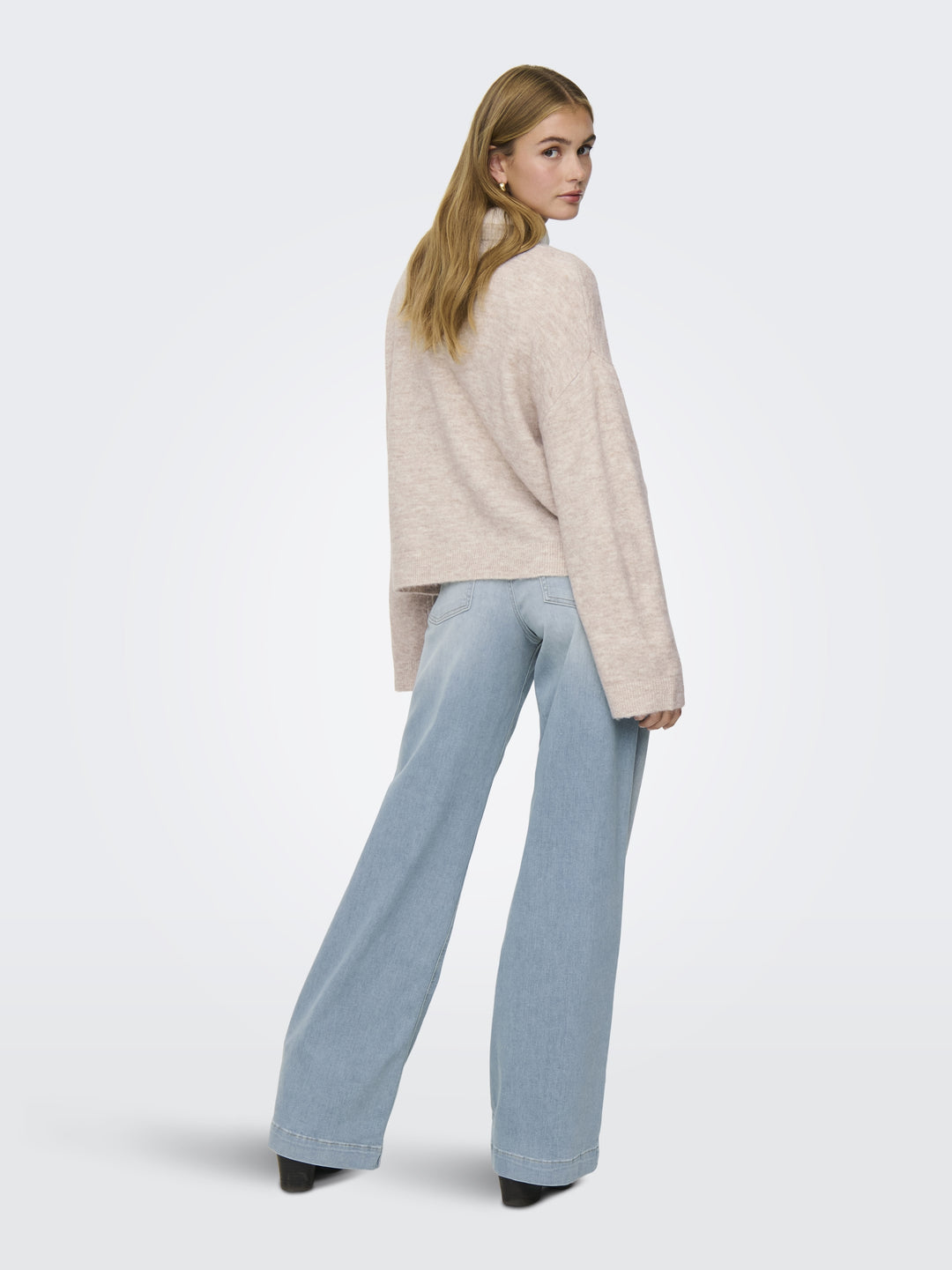 ONLSIMONI L/S O-NECK PULLOVER KNT N, Pumice Stone/MELANGE 189959001 Bild 3