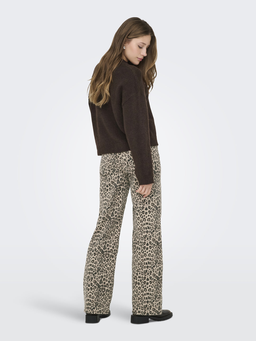 ONLSIMONI L/S O-NECK PULLOVER KNT N, Coffee Bean/MELANGE 237375001 Bild 7