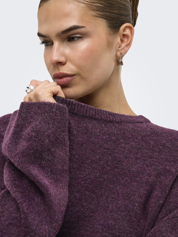 ONLSIMONI L/S O-NECK PULLOVER KNT N, Mauve Wine/MELANGE 294415001 Bild 3