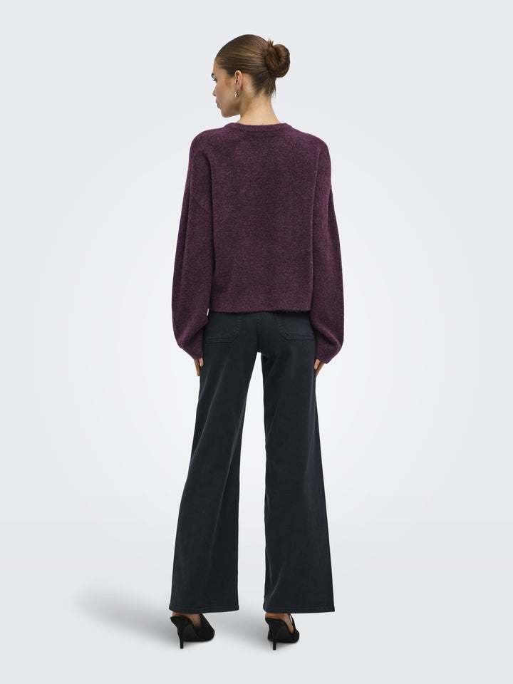 ONLSIMONI L/S O-NECK PULLOVER KNT N, Mauve Wine/MELANGE 294415001 Bild 5