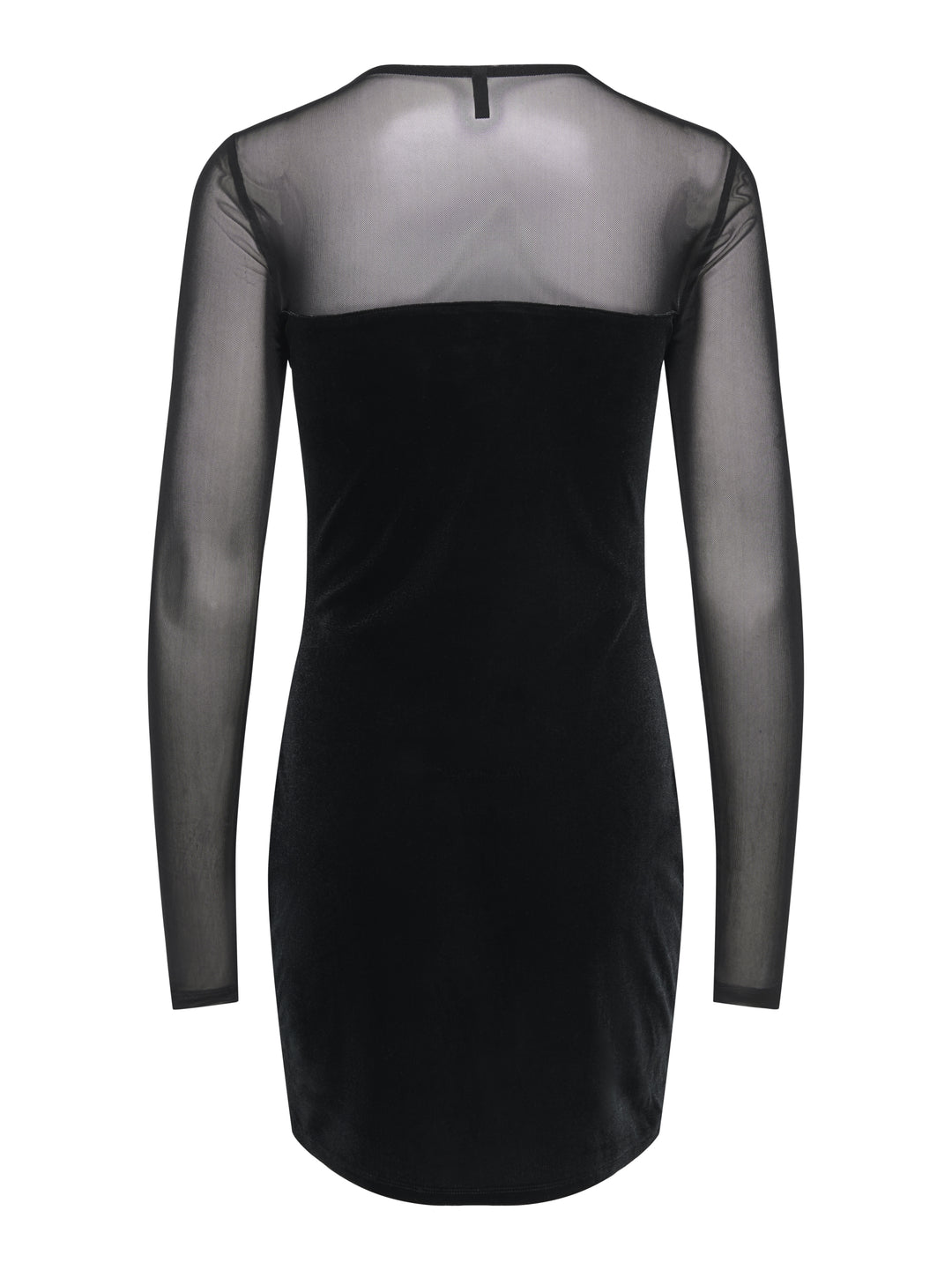 ONLSMOOTH L/S MESH MIX DRESS BOX JR, Black/Dtm mesh sweetheart 177911002 Bild 2