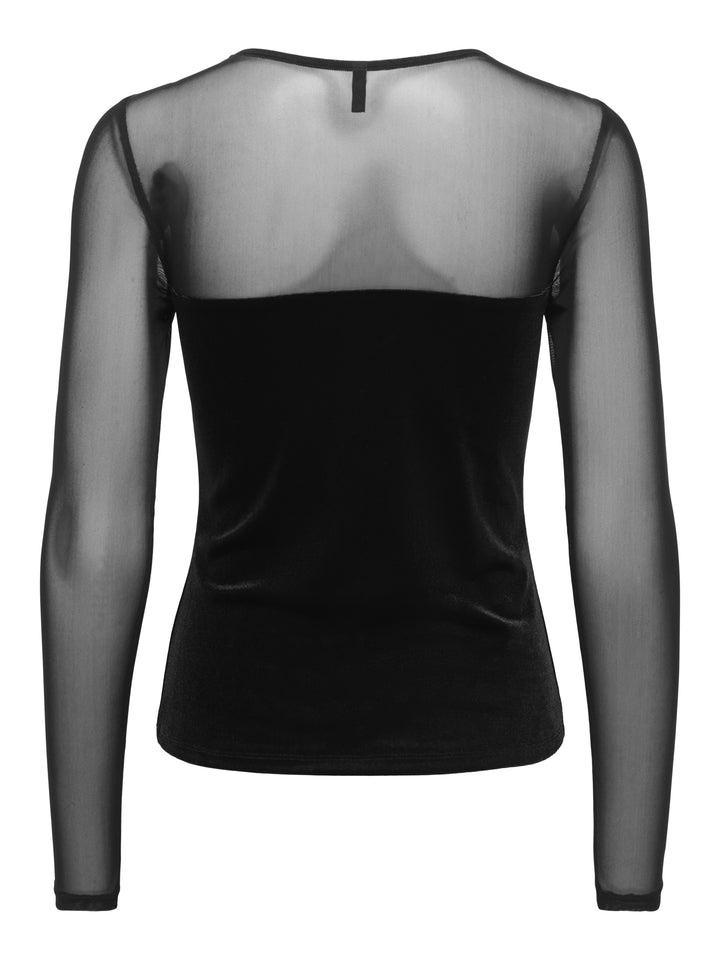 ONLSMOOTH L/S MESH MIX TOP BOX JRS, Black/Dtm mesh sweetheart 177911003 Bild 2