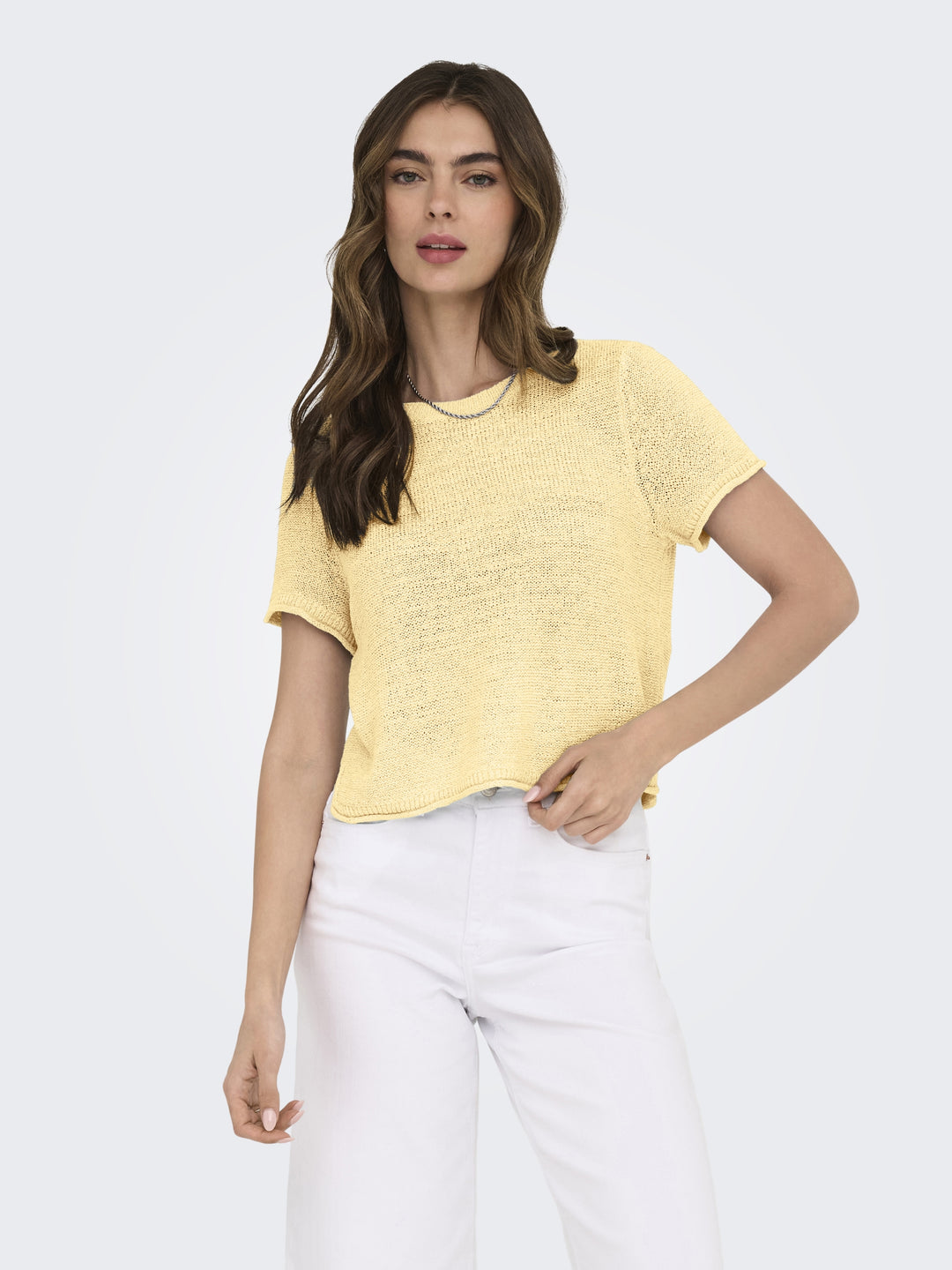 ONLSUNNY S/S PULLOVER KNT NOOS, Double Cream 288015 Bild 3
