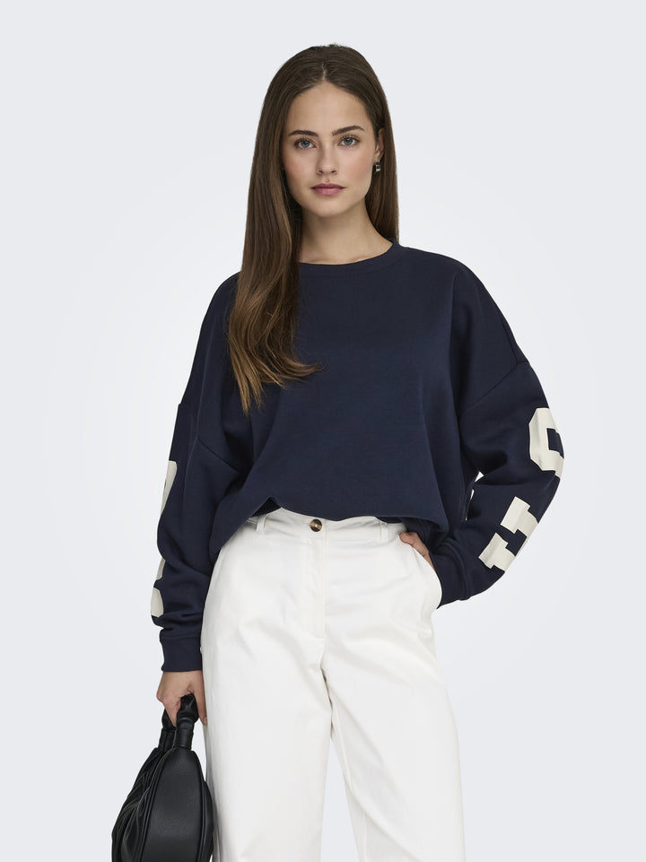 ONLSWEAT L/S BACK/SLEEVE PRINT SWT, Night Sky/BIRCH HOUSTON PRINT 194962003 Bild 3