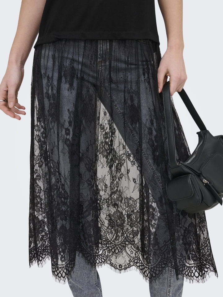 ONLTAHLIA S/S LACE DRESS TOP JRS, Black/Dtm lace 177911001 Bild 2