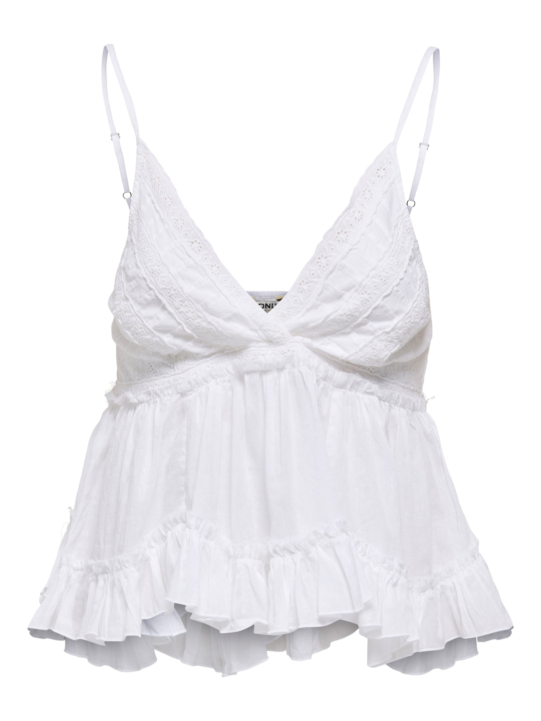 ONLTARIA STRAP EMB TOP WVN, Bright White 190858 Bild 1