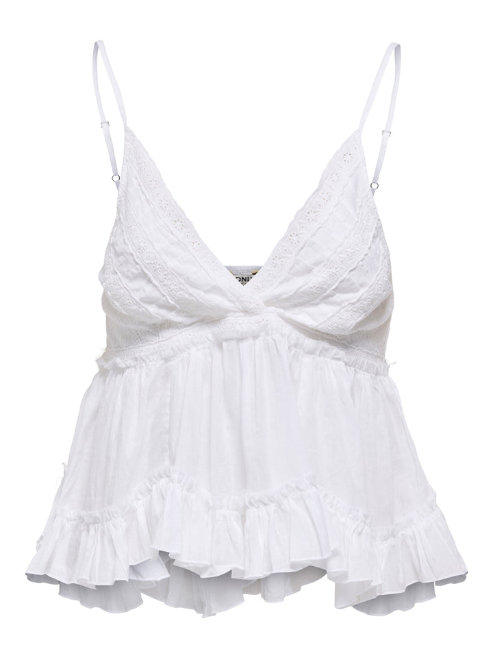 ONLTARIA STRAP EMB TOP WVN, Bright White 190858 Bild 1