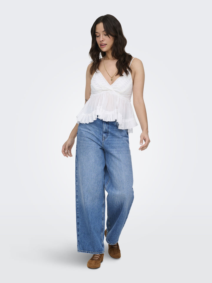 ONLTARIA STRAP EMB TOP WVN, Bright White 190858 Bild 6