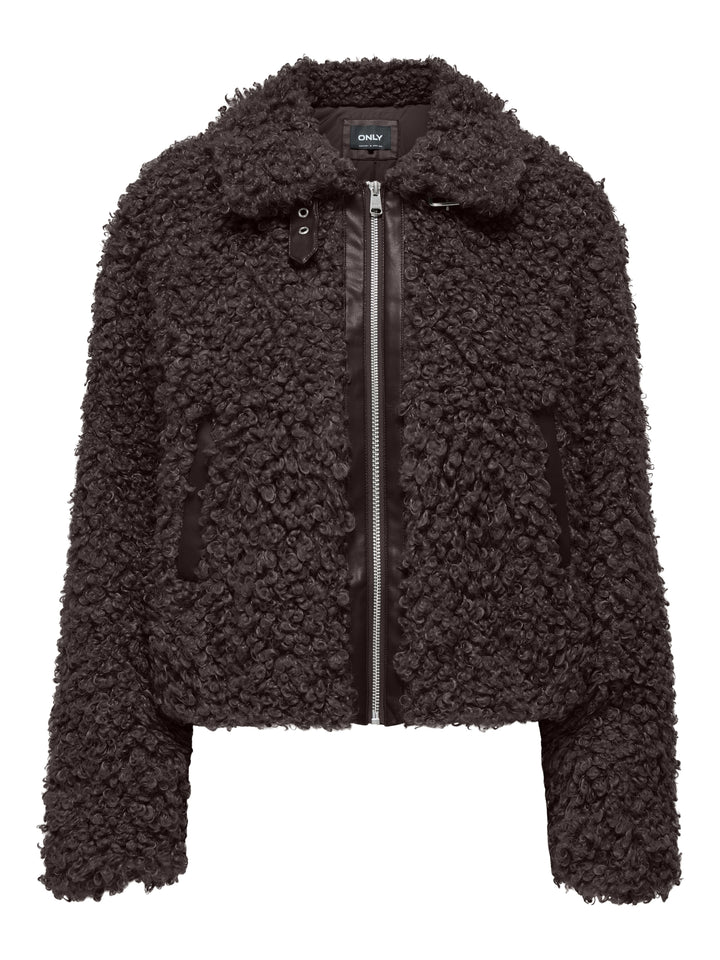 ONLTILDA TEDDY JACKET CC OTW, Chocolate Torte 244915 Bild 1