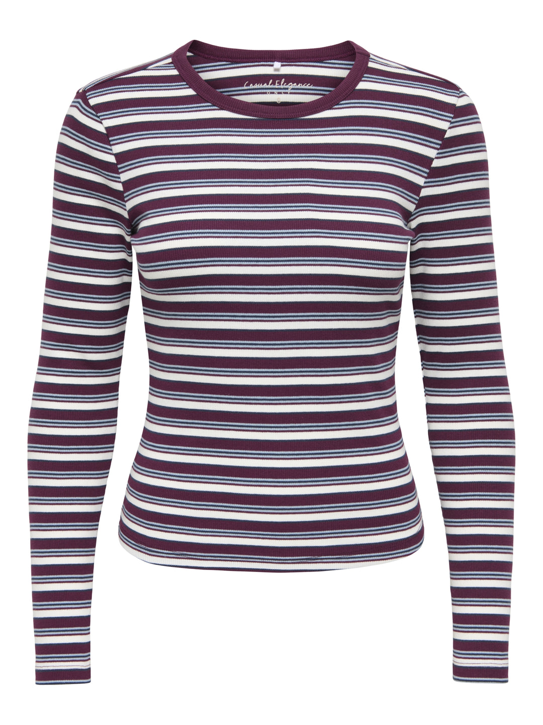 ONLVAL L/S O-NECK STRIPE TOP JRS, Fig/Dusty blue + cd + navy blazer ( 177912004 Bild 1
