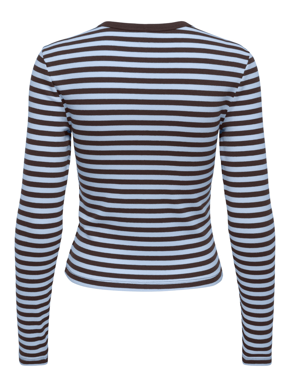 ONLVAL L/S O-NECK STRIPE TOP JRS, Coffee Bean/Cashmereblue (mette) + 237375005 Bild 2
