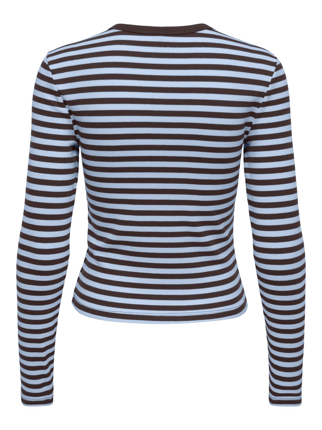 ONLVAL L/S O-NECK STRIPE TOP JRS, Coffee Bean/Cashmereblue (mette) + 237375005 Bild 2