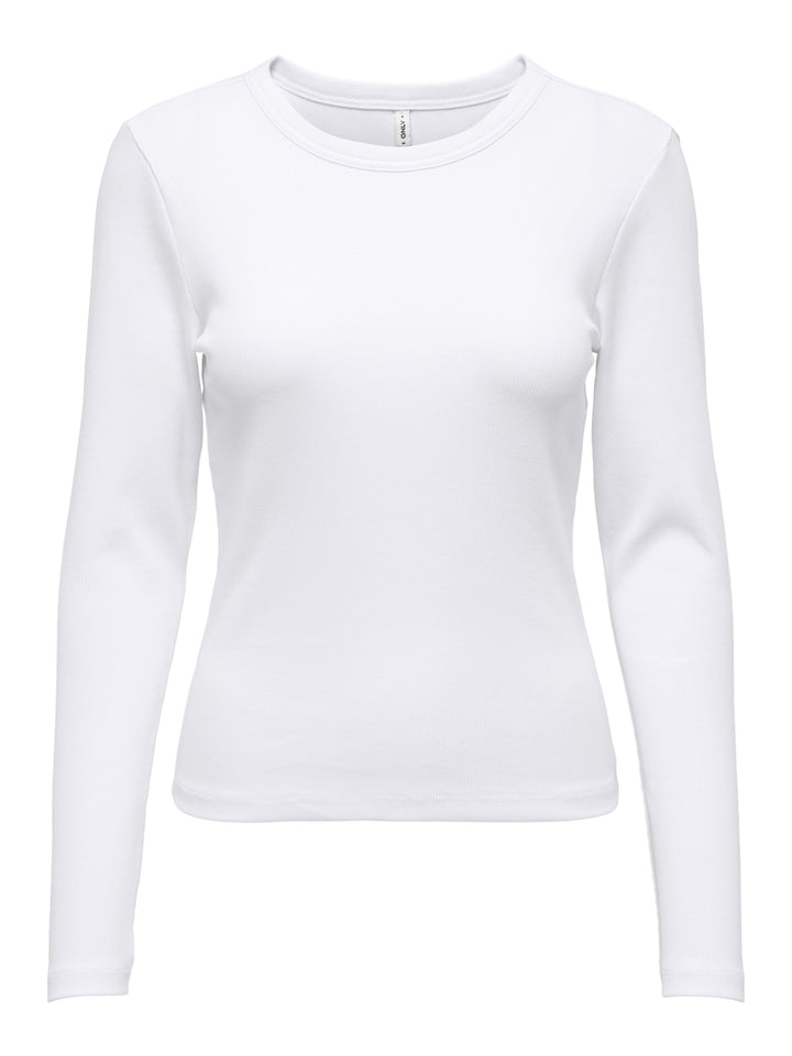 ONLVAL L/S O-NECK TOP JRS, Bright White 190858 Bild 1