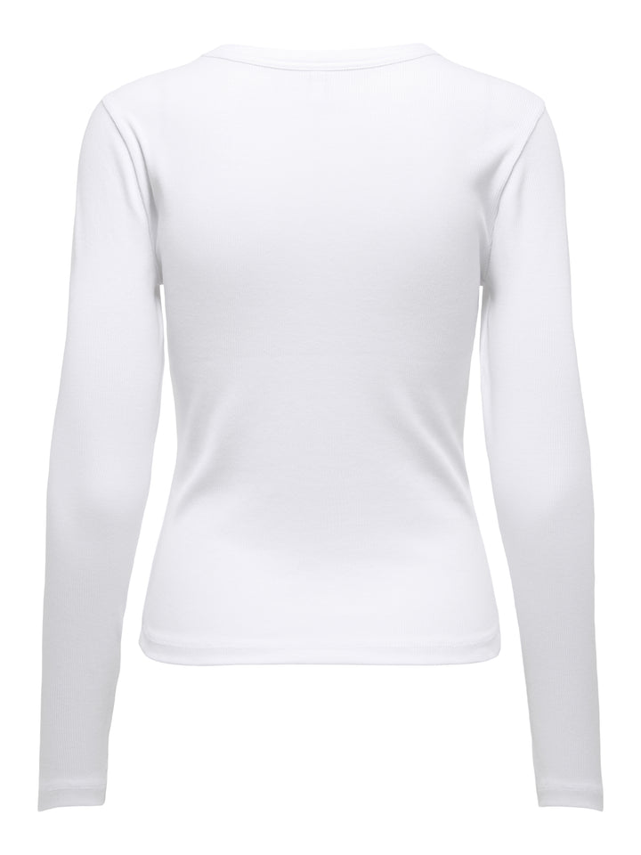 ONLVAL L/S O-NECK TOP JRS, Bright White 190858 Bild 2
