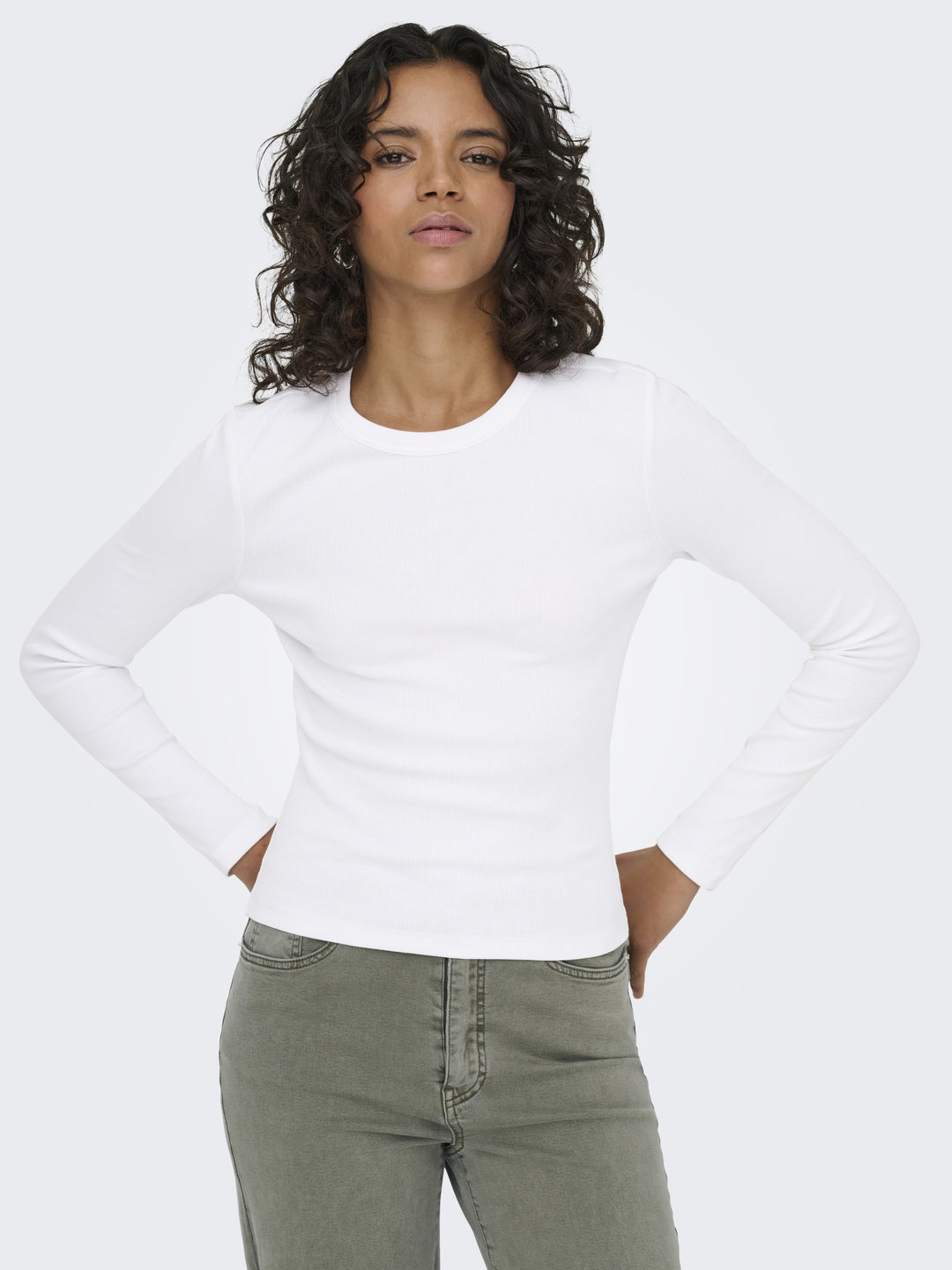 ONLVAL L/S O-NECK TOP JRS, Bright White 190858 Bild 4