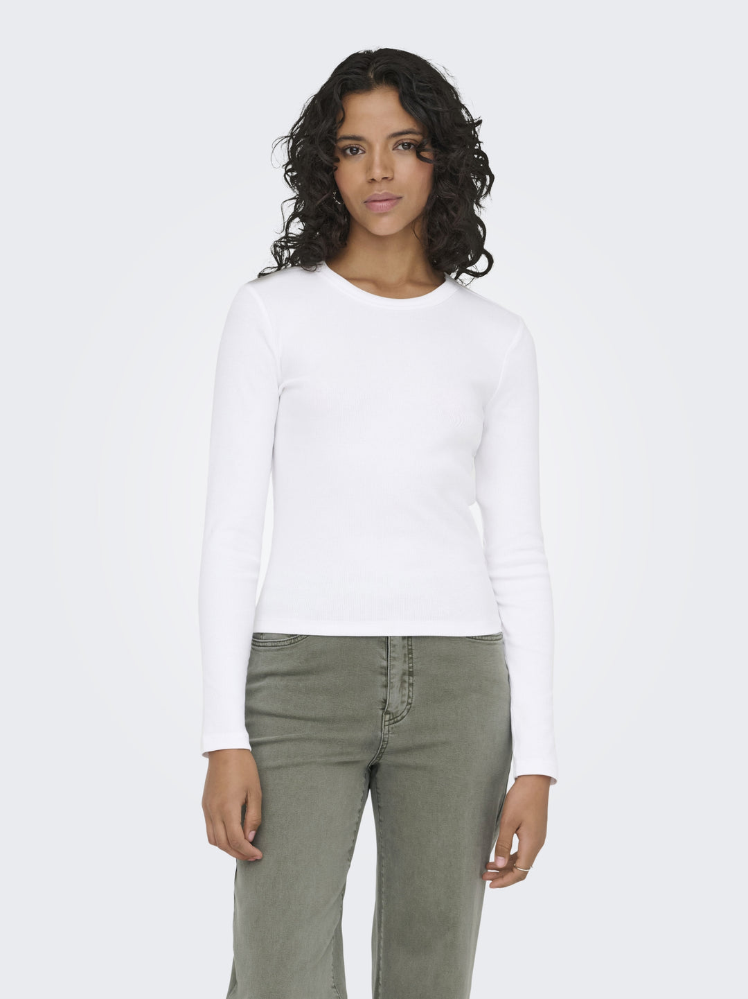 ONLVAL L/S O-NECK TOP JRS, Bright White 190858 Bild 5