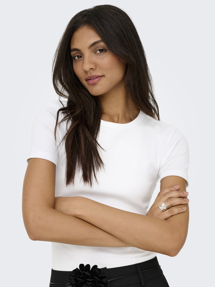 ONLVAL S/S O-NECK TOP JRS, Bright White 190858 Bild 6