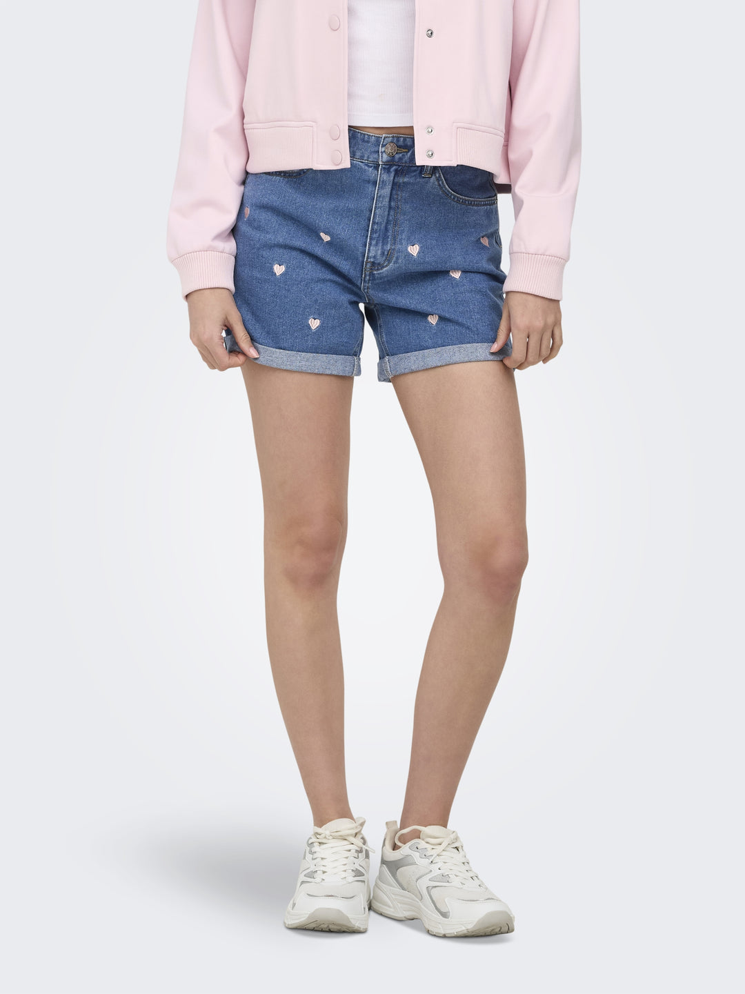 ONLVEGA HW EMBROIDERY DNM SHORTS GU, Medium Blue Denim 179695 Bild 4