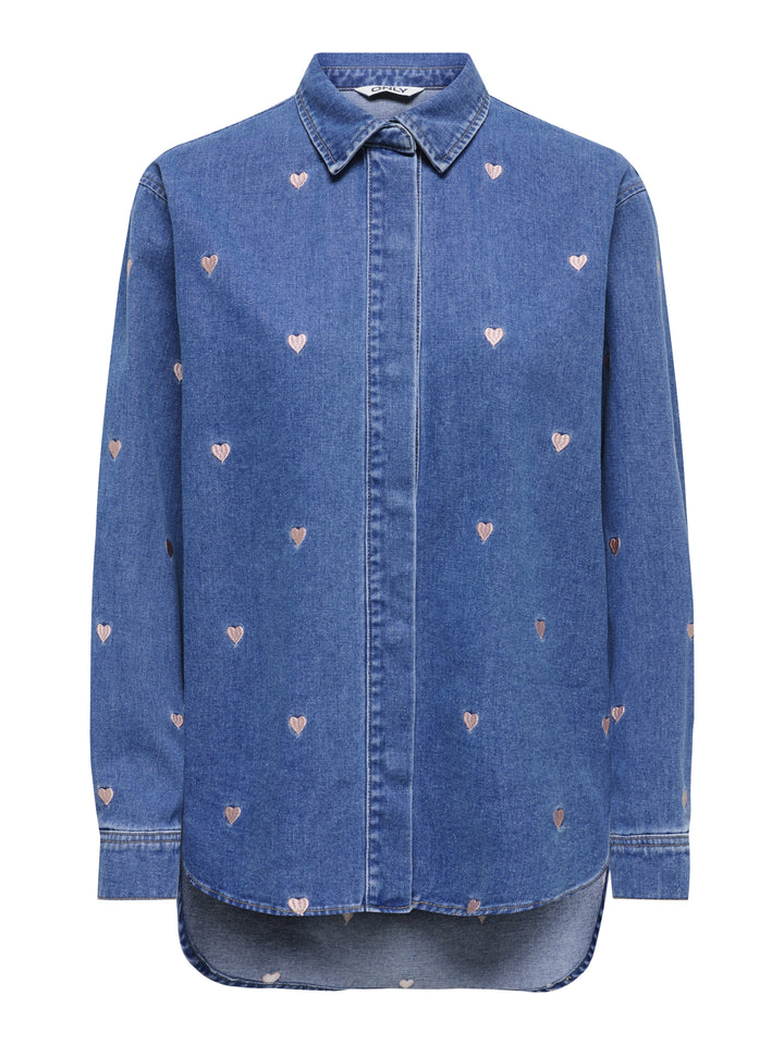 ONLVERA LS HEART DNM SHIRT GUA, Medium Blue Denim 179695 Bild 1