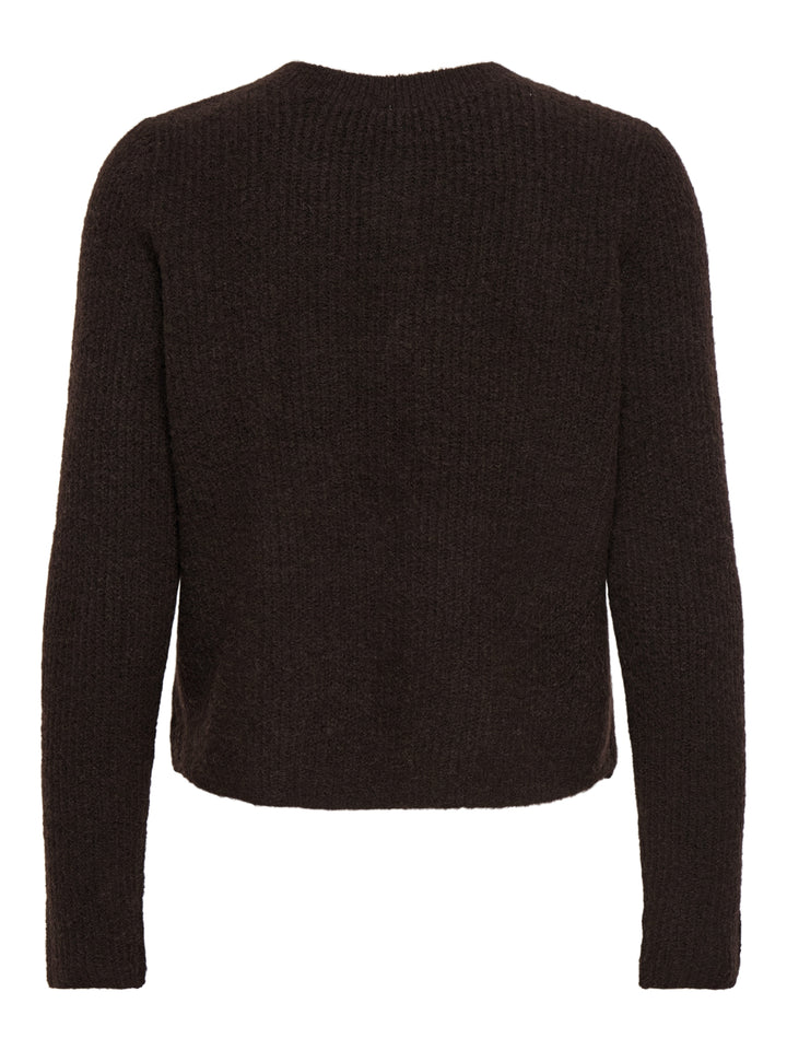 ONLVIGGA LS O-NECK BADGE CARDIGAN K, Coffee Bean/Mel/Fmop Button 237375002 Bild 2