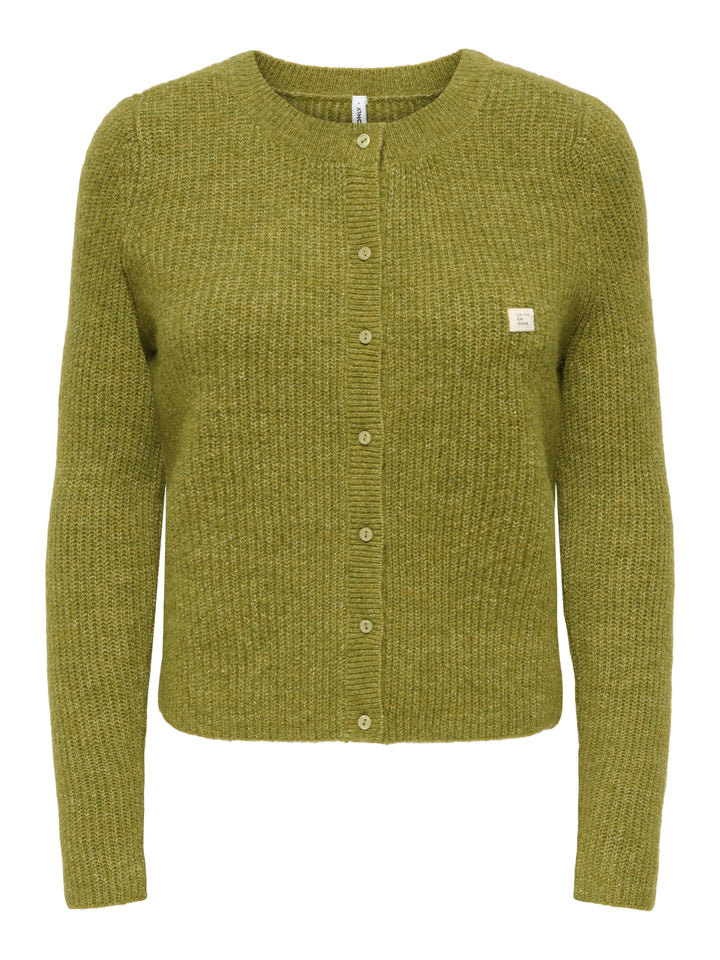 ONLVIGGA LS O-NECK BADGE CARDIGAN K, Cardamom Seed/Mel/Fmop Button 301962002 Bild 1