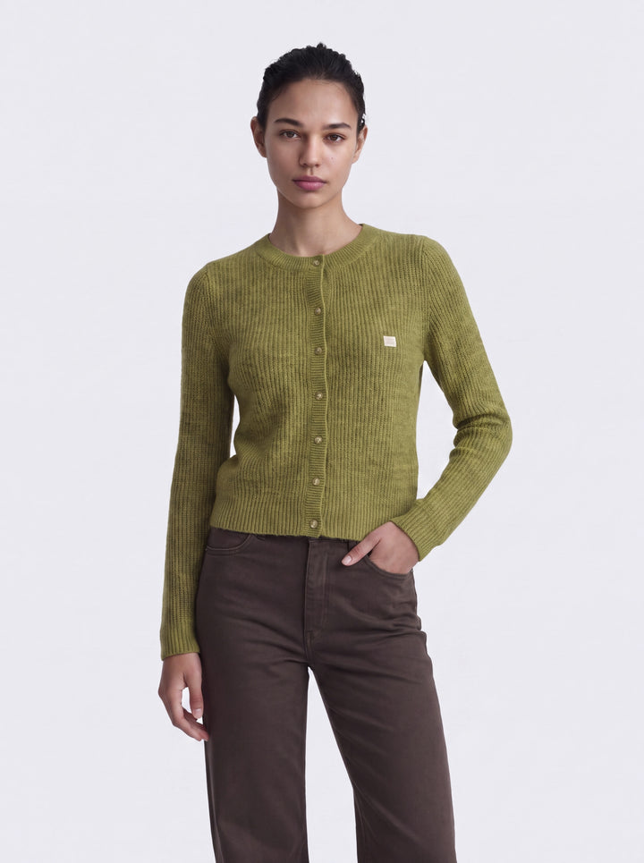 ONLVIGGA LS O-NECK BADGE CARDIGAN K, Cardamom Seed/Mel/Fmop Button 301962002 Bild 5