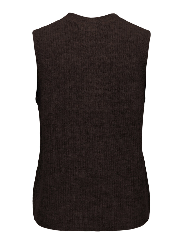 ONLVIGGA SL O-NECK BADGE BUTTON VES, Coffee Bean/Mel/Fmop Button 237375003 Bild 2