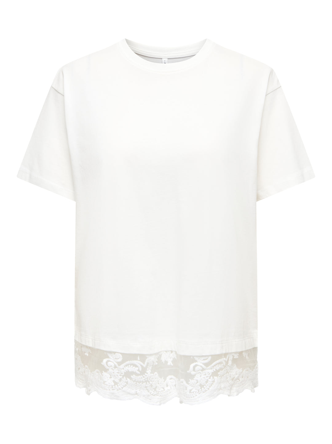ONLVIVVI S/S LACE BOTTOM TOP JRS NO, Cloud Dancer/Cloud dancer lace 177922002 Bild 1