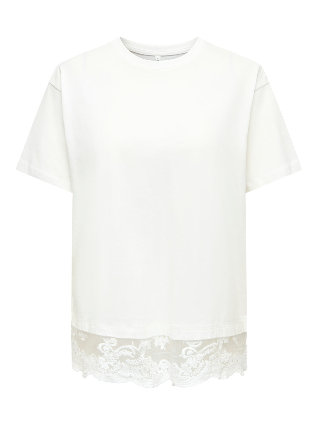ONLVIVVI S/S LACE BOTTOM TOP JRS NO, Cloud Dancer/Cloud dancer lace 177922002 Bild 1