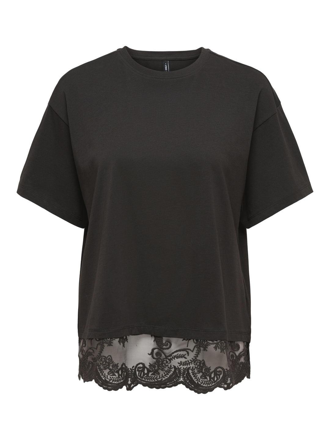 ONLVIVVI S/S LACE BOTTOM TOP JRS NO, Chocolate Torte/Chokolate torte lac 244915003 Bild 1