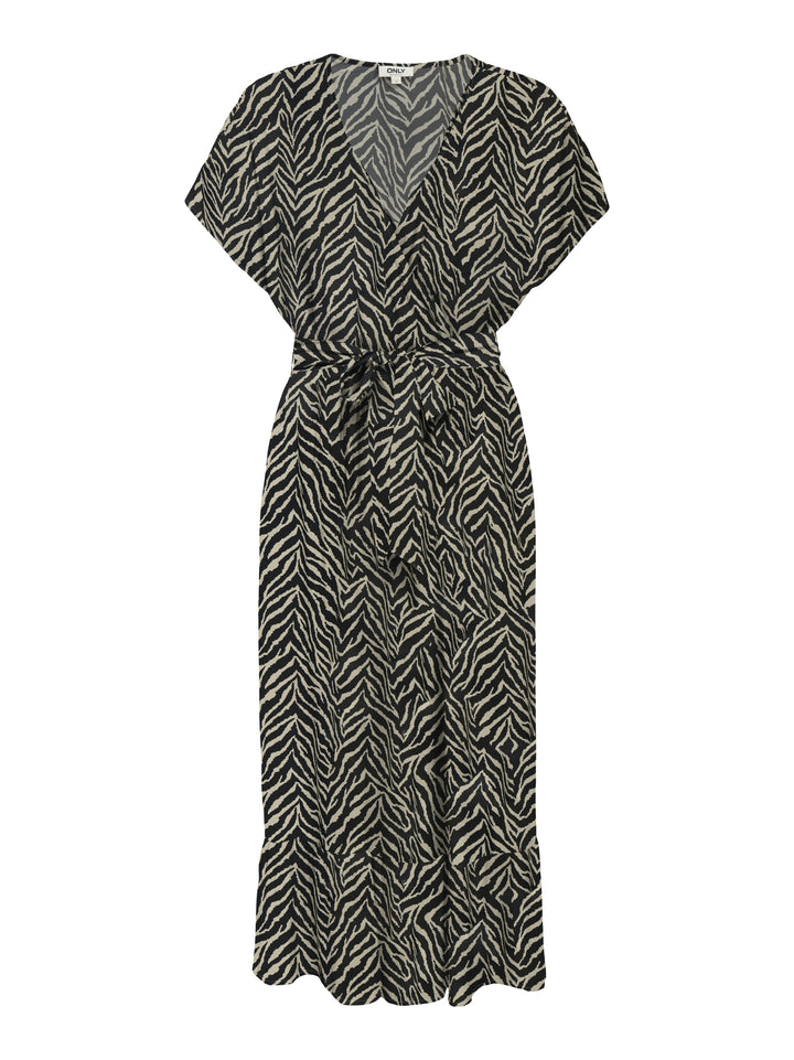 ONLZILLA ADELE SS LONG DRESS NOOS W, Black/KATTY ANIMAL 177911006 Bild 1