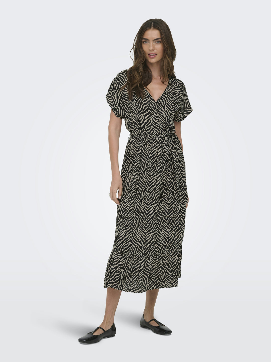 ONLZILLA ADELE SS LONG DRESS NOOS W, Black/KATTY ANIMAL 177911006 Bild 4