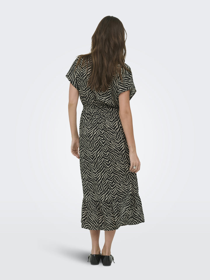 ONLZILLA ADELE SS LONG DRESS NOOS W, Black/KATTY ANIMAL 177911006 Bild 5