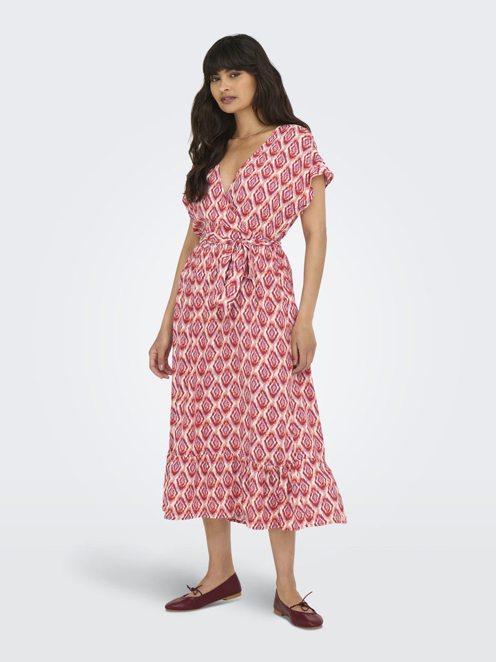 ONLZILLA ADELE SS LONG DRESS NOOS W, Equestrian Red/547 WARM 283495001 Bild 4