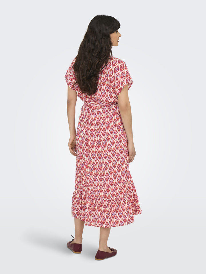 ONLZILLA ADELE SS LONG DRESS NOOS W, Equestrian Red/547 WARM 283495001 Bild 5