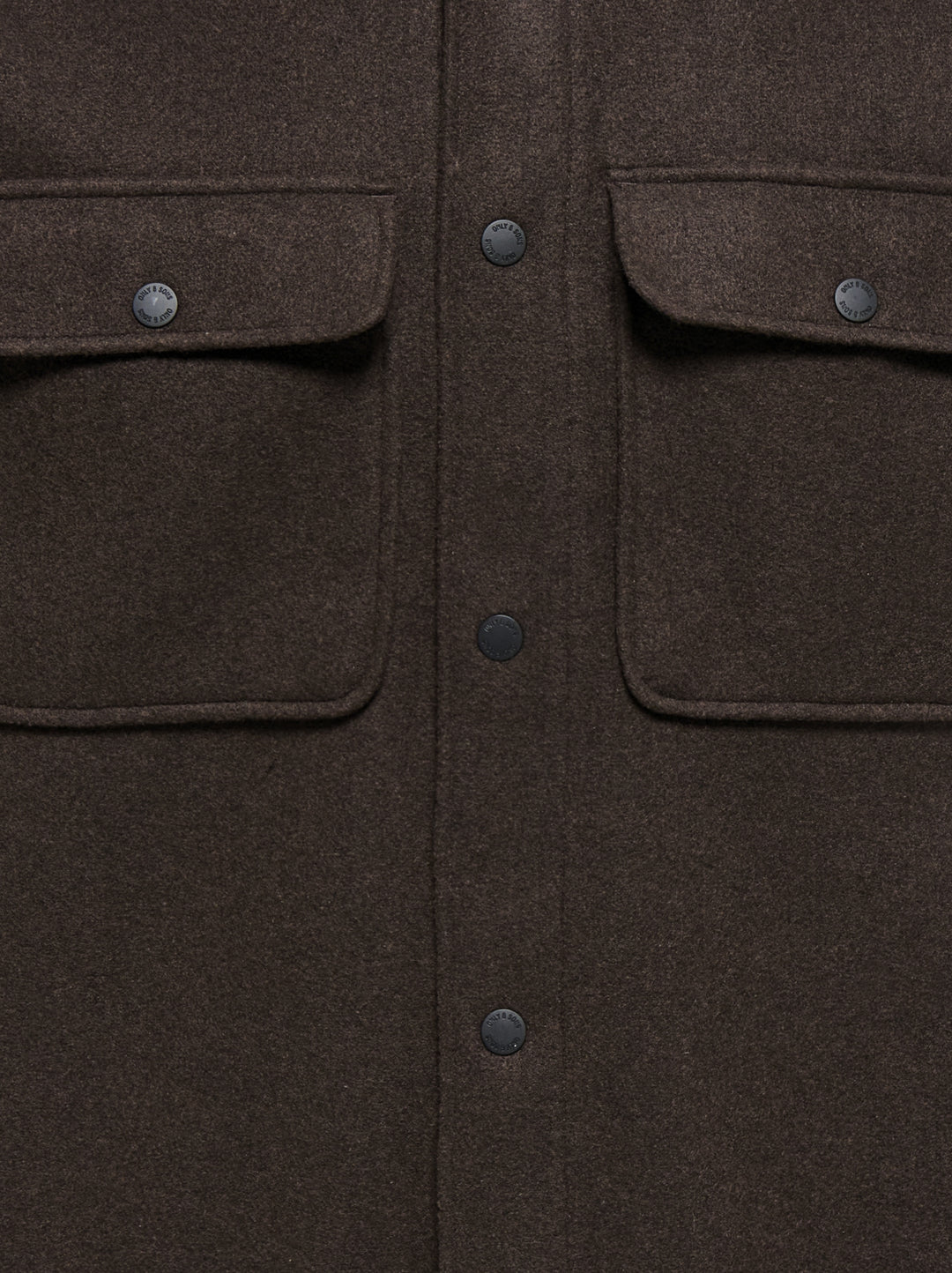 ONSASH OVR WOOLEN LOOK PKT LS SHIRT, Demitasse/MELANGE 227241001 Bild 3