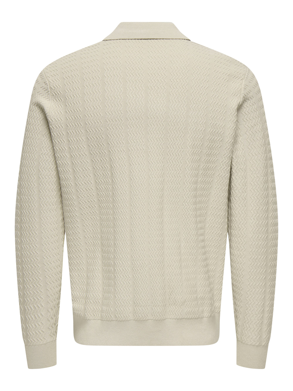 ONSASK REG LS 12 HALF ZIP POLO FRML, Silver Lining 261395 Bild 2