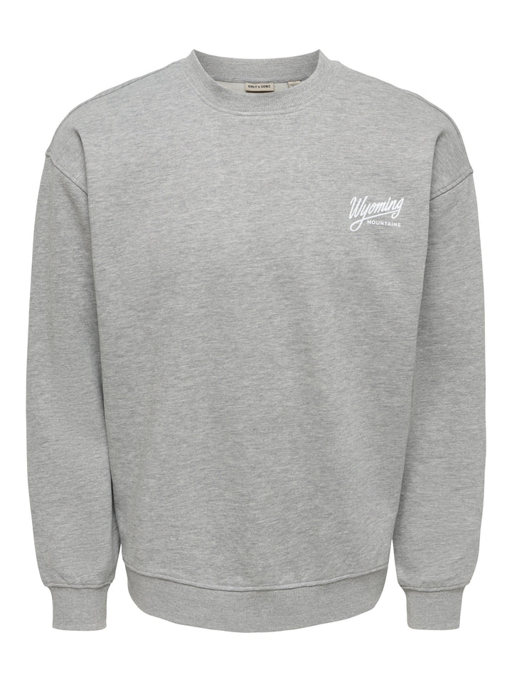 ONSBEJMO MORITS RLX LS CREW NECK, Dark Grey Melange/GRAND TETON 187192002 Bild 1