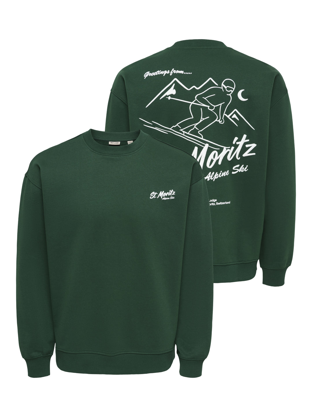 ONSBEJMO MORITS RLX LS CREW NECK, Pine Grove/ST.MORITZ 206190001 Bild 4