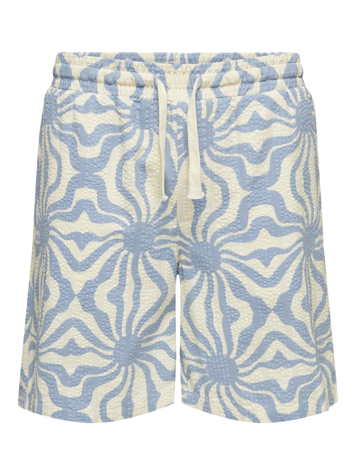 ONSCRUZ SEERSUCKER JOGGER SHORTS VD, Dusty Blue/Antique White 216641001 Bild 1