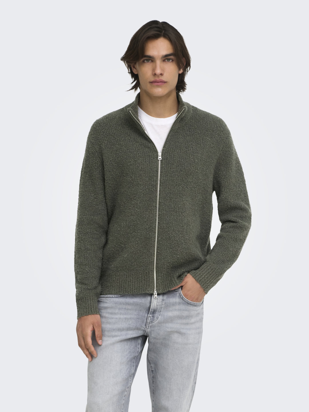 ONSDALE RLX LS CARDIGAN KNIT, Beluga 300541 Bild 4