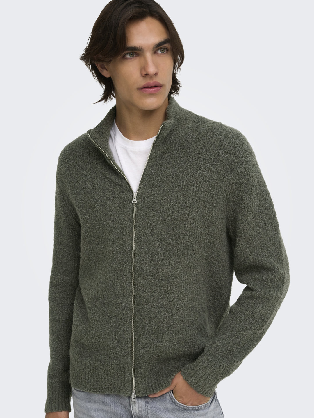 ONSDALE RLX LS CARDIGAN KNIT, Beluga 300541 Bild 6