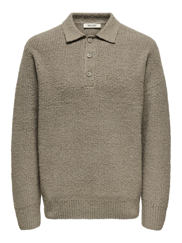 ONSDALE RLX LS POLO KNIT NOOS, Walnut 289140 Bild 1