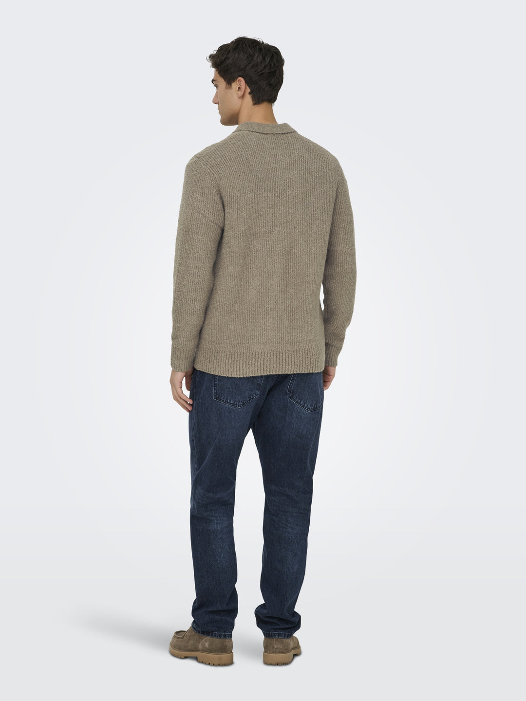 ONSDALE RLX LS POLO KNIT NOOS, Walnut 289140 Bild 3