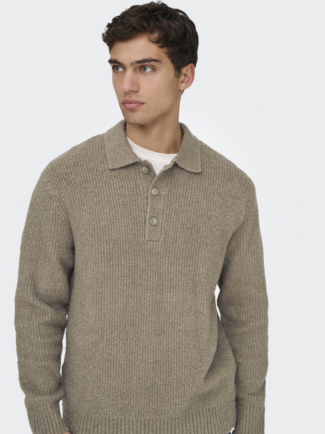 ONSDALE RLX LS POLO KNIT NOOS, Walnut 289140 Bild 5