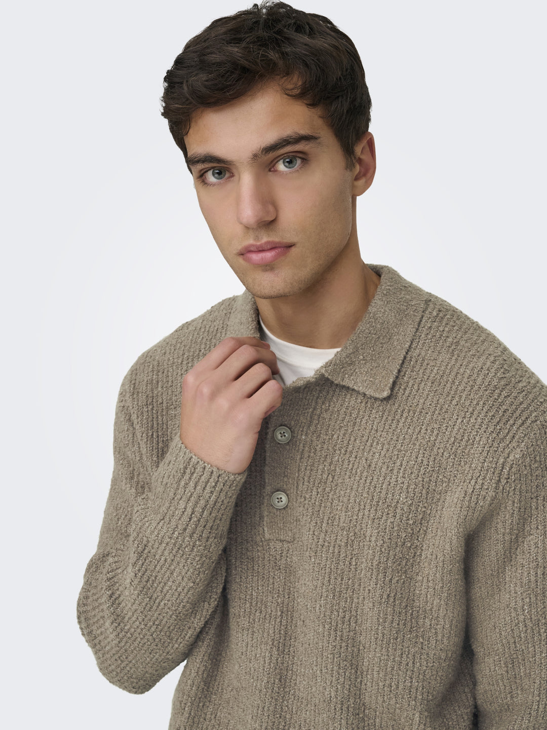 ONSDALE RLX LS POLO KNIT NOOS, Walnut 289140 Bild 6