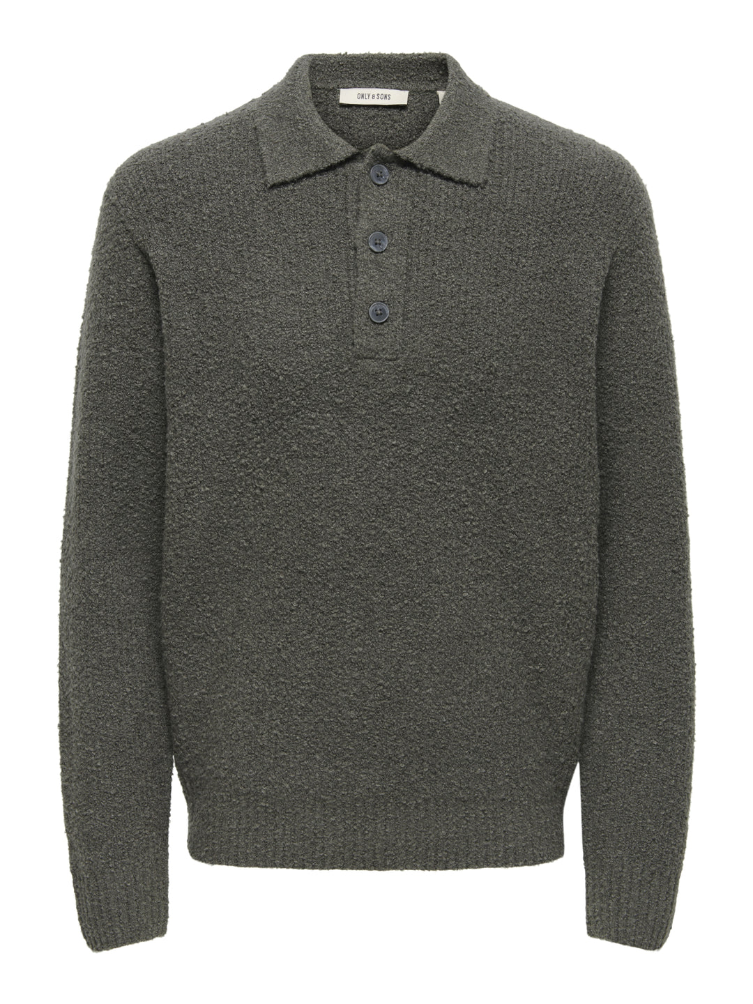 ONSDALE RLX LS POLO KNIT NOOS, Beluga 300541 Bild 1